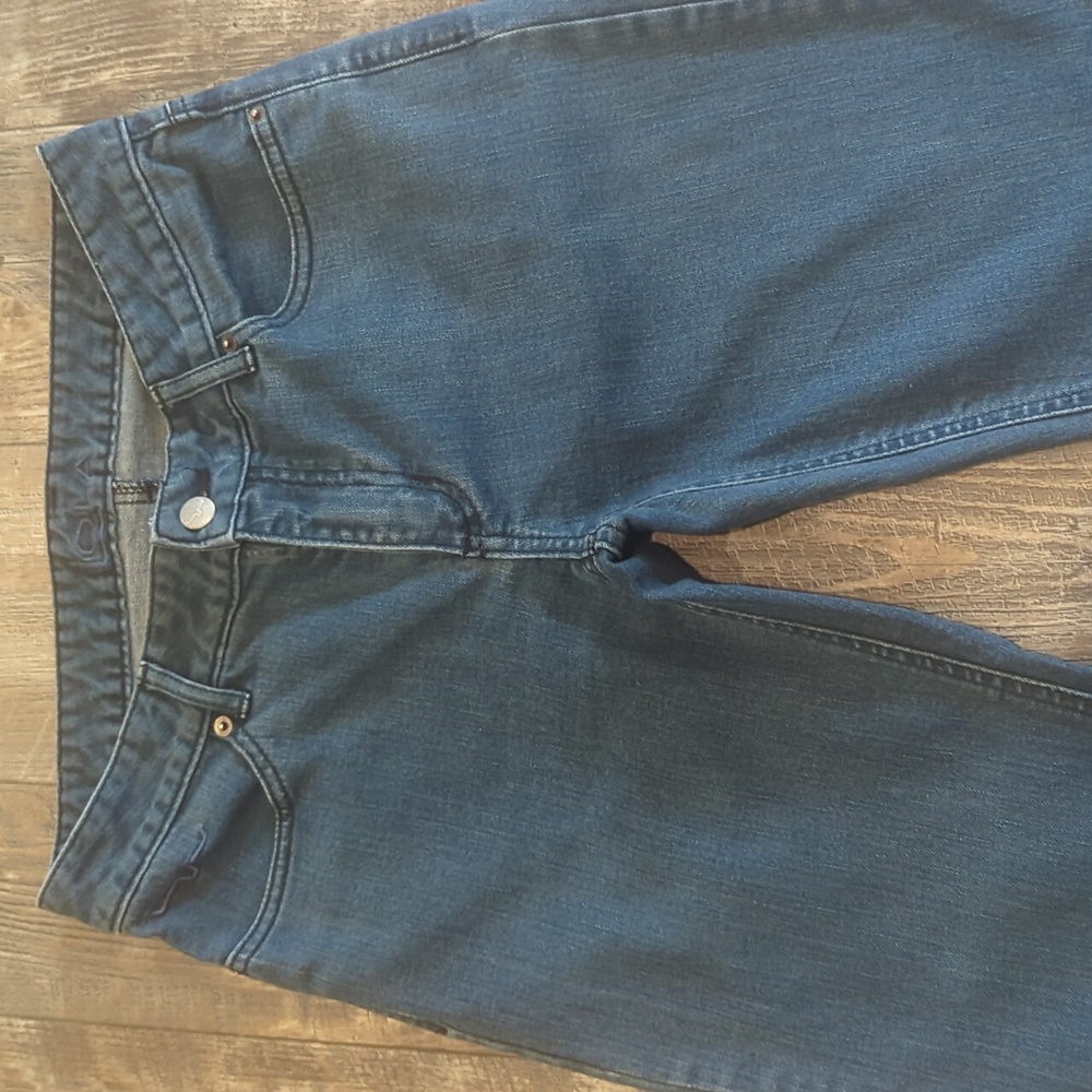 KIMES RANCH Women's Lola Dark Indigo Trouser Cut Flare Jeans jeans sz 6x36L EUC - Picture 9 of 16